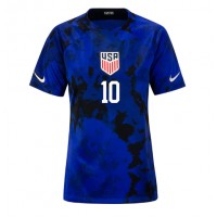 Koszulka piłkarska Stany Zjednoczone Christian Pulisic #10 Strój wyjazdowy dla kobiety MŚ 2022 tanio Krótki Rękaw